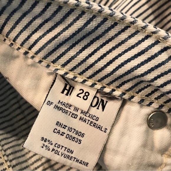 ▪️HUDSON Striped Cuffed Denim Shorts - Picture 8 of 11